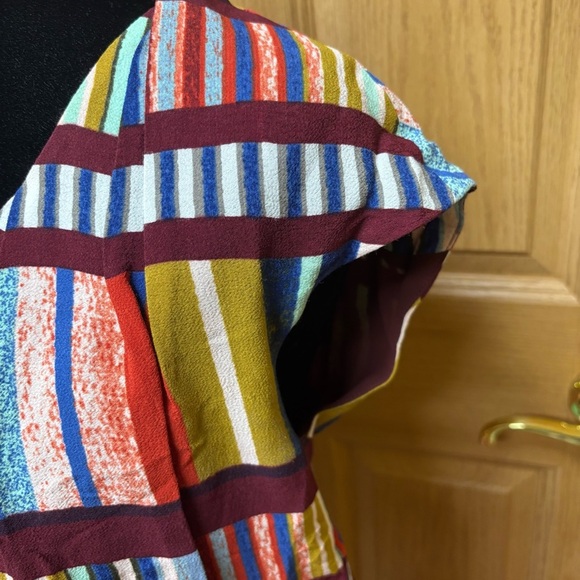 Anthropologie Maeve Au Revoir Library Shift Dress Cap Sleeve Scoop Neck Size 4 - Picture 6 of 10